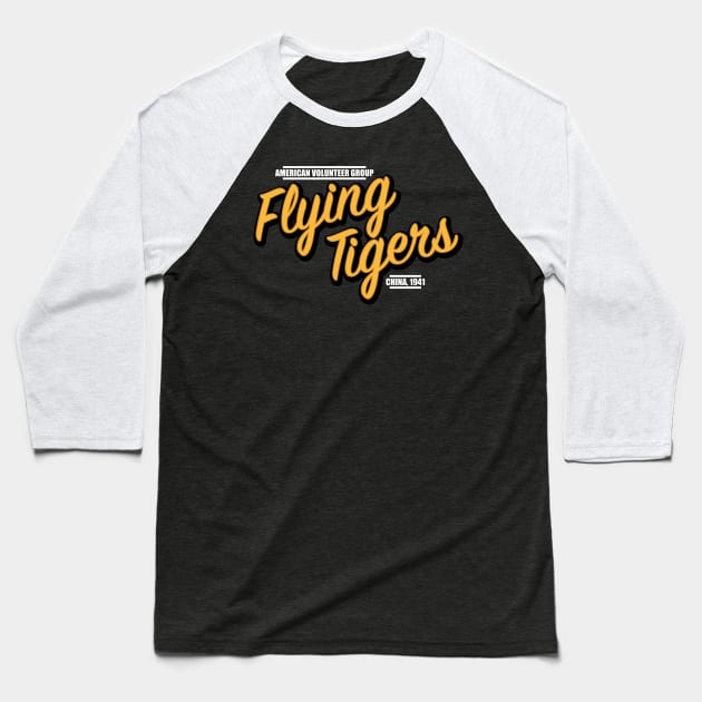 WW2 Flying Tigers Baseball T-Shirt by TCP